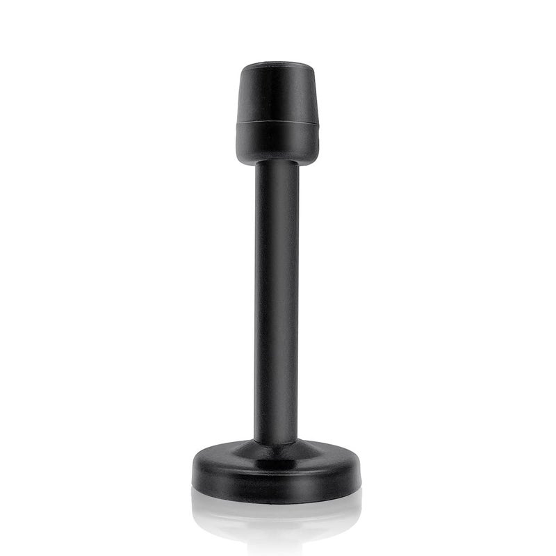 Gudui موقف باب، مثبت باب مثبت على الحائط 4 بوصة مع طرف مطاطي لامتصاص الصوت، موقف باب صلب وصلب، فولاذ مقاوم للصدأ، أسود - Image 1